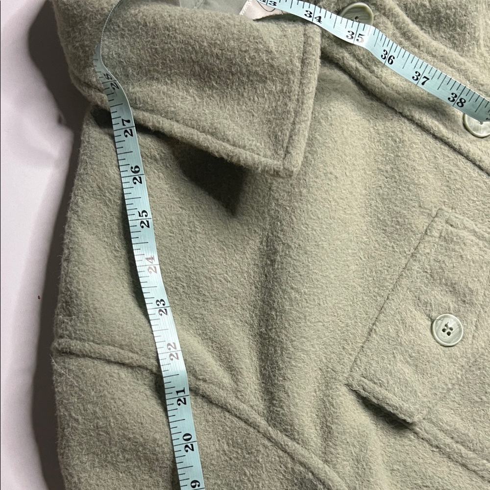 Joie Light Green Fleece  Shacket - Picture 9 of 11